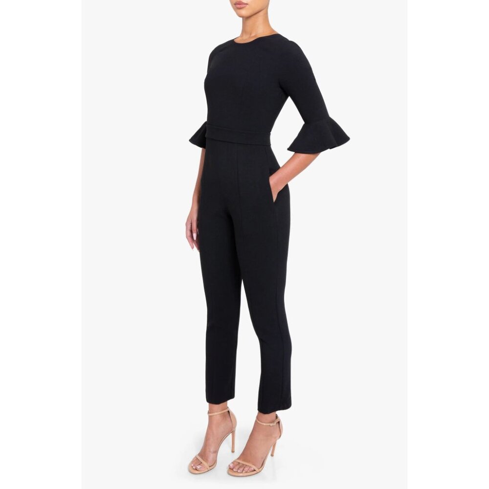 BLACK HALO Brooklyn Jumpsuit Black sz 4 S Women's - Picture 2 of 8